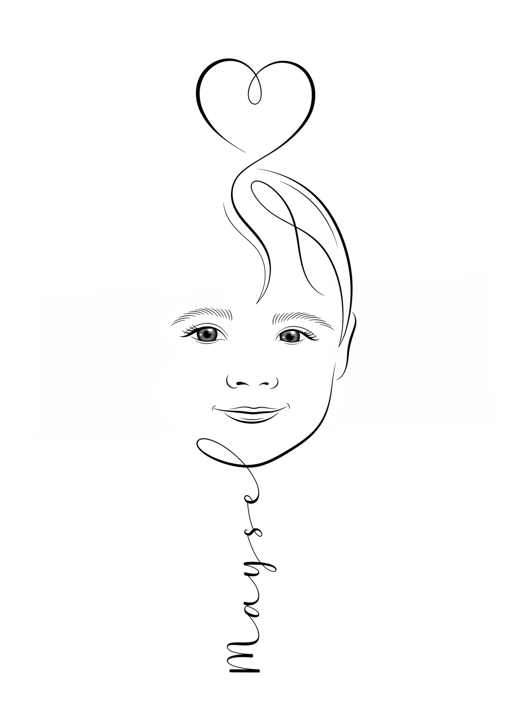 Illustration One Line Personnalisée – Version Numérique HD