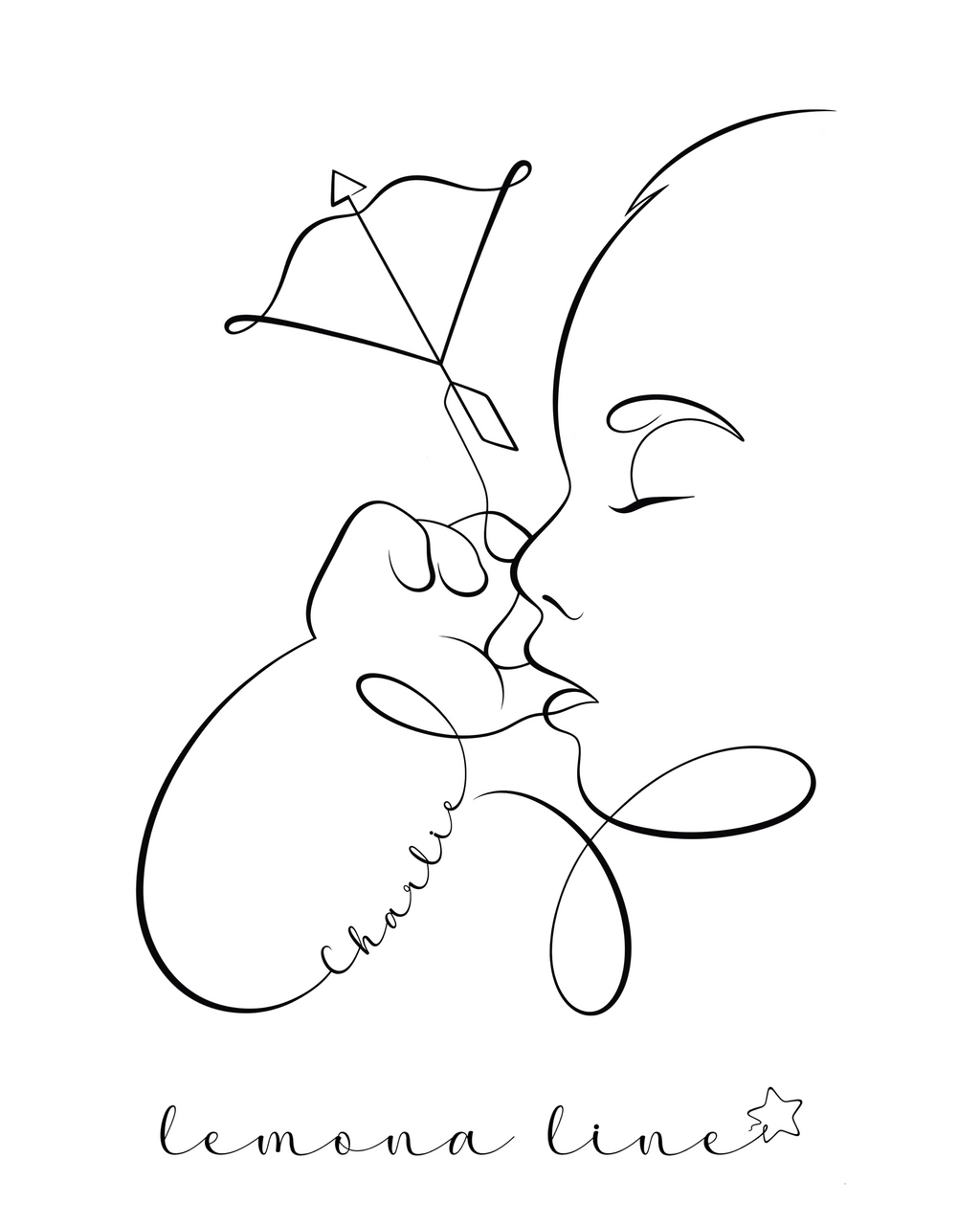 Illustration One Line Personnalisée – Version Numérique HD