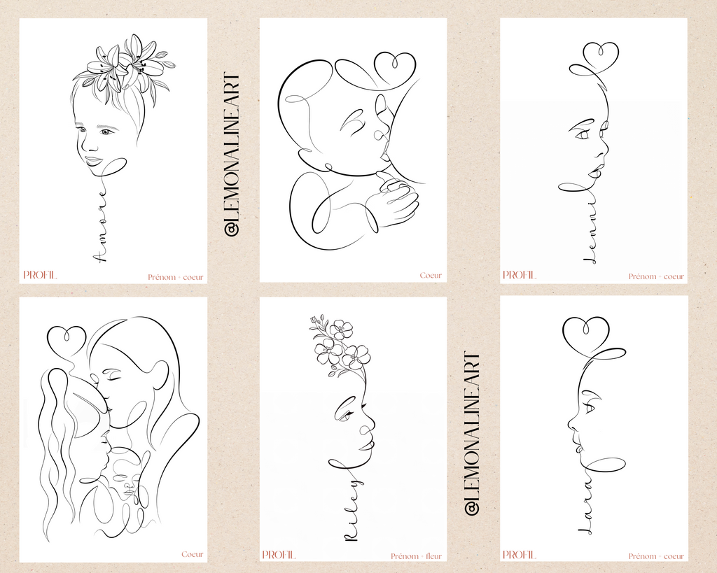 Illustration One Line Personnalisée – Version Numérique HD
