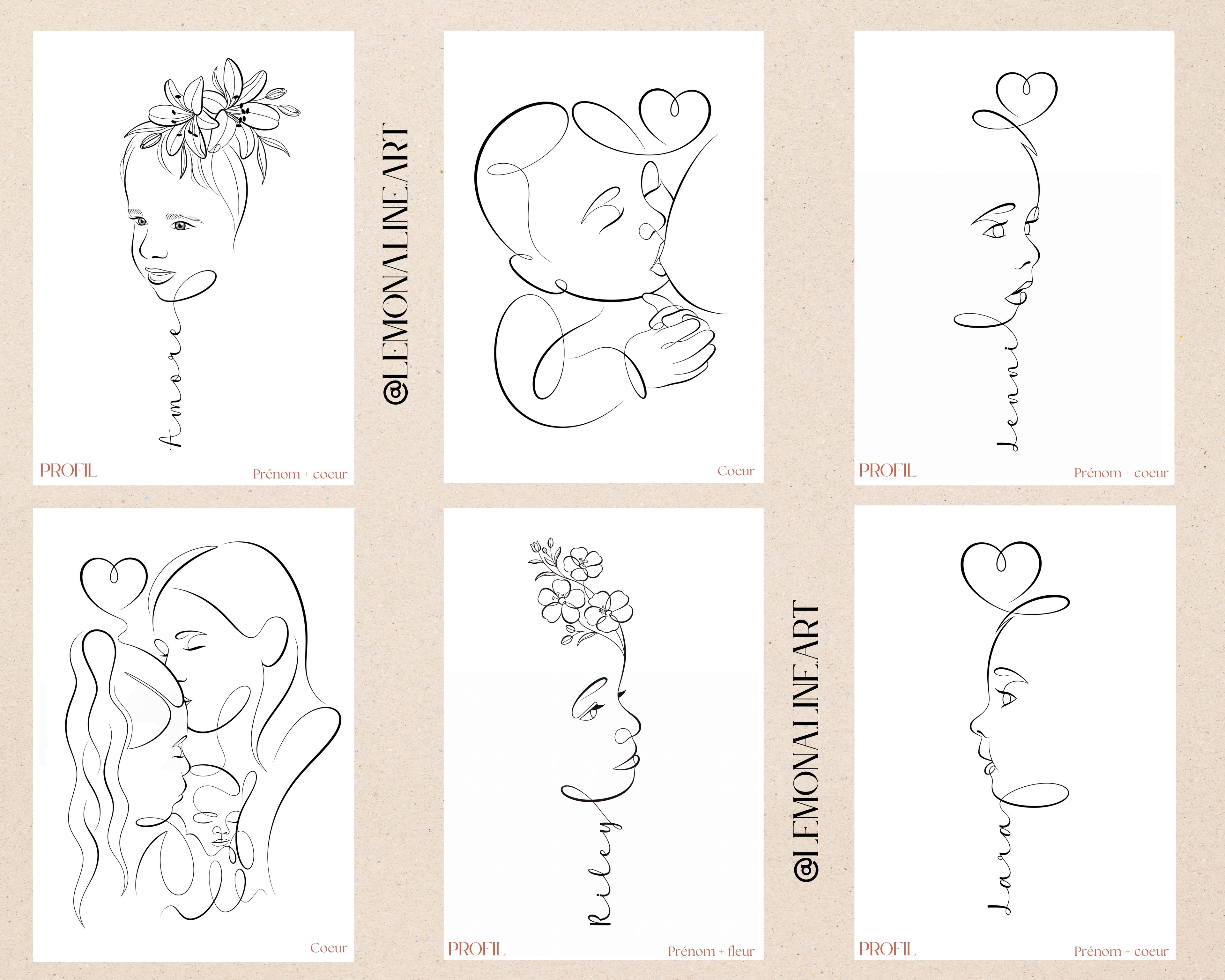 Illustration One Line Personnalisée – Version Numérique HD