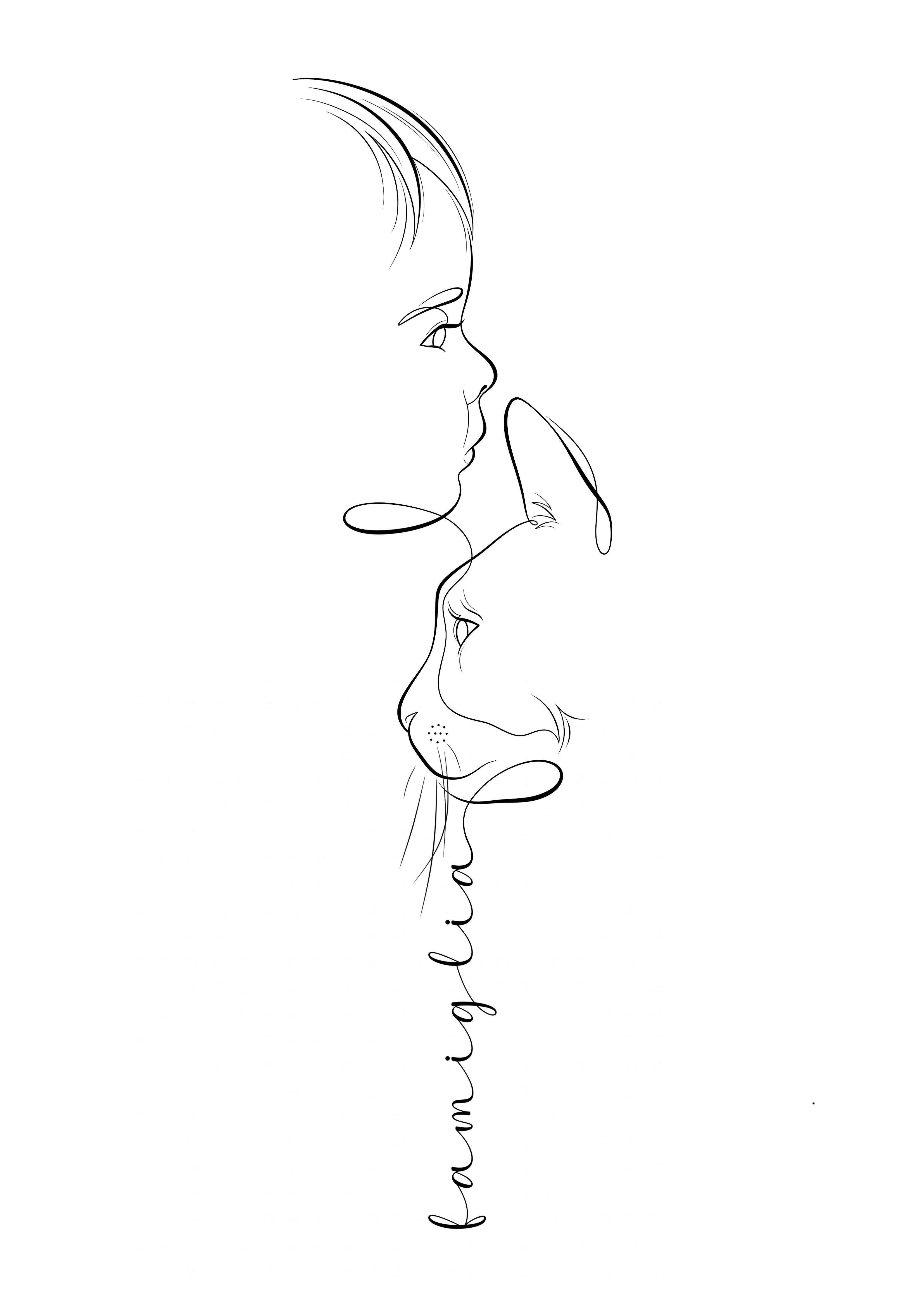 Illustration One Line Personnalisée – Version Numérique HD