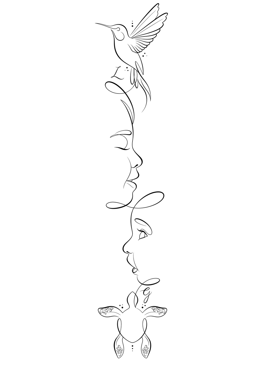 Illustration One Line Personnalisée – Version Numérique HD