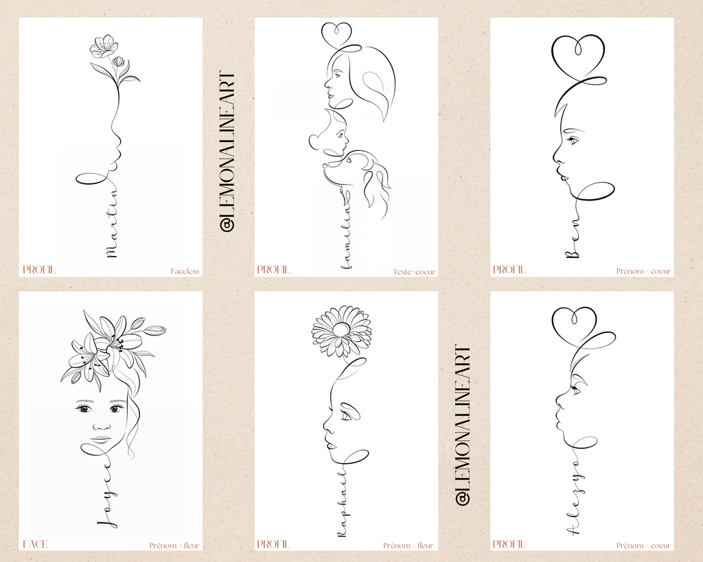 Illustration One Line Personnalisée – Version Numérique HD