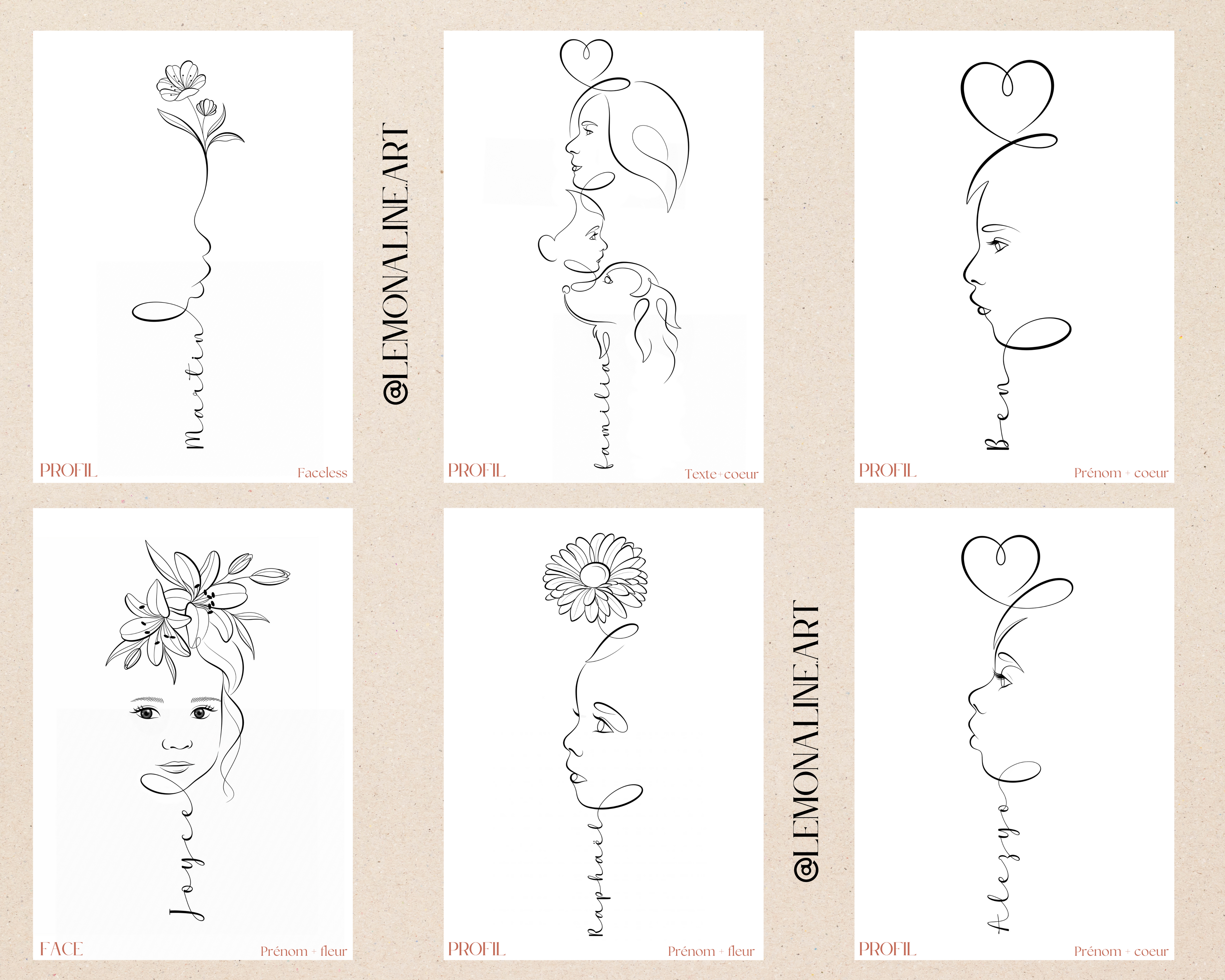 Illustration One Line Personnalisée – Version Numérique HD