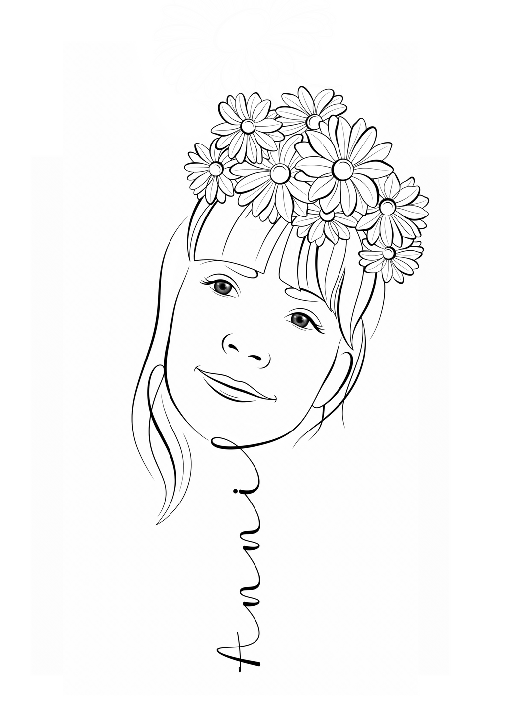 Illustration One Line Personnalisée – Version Numérique HD