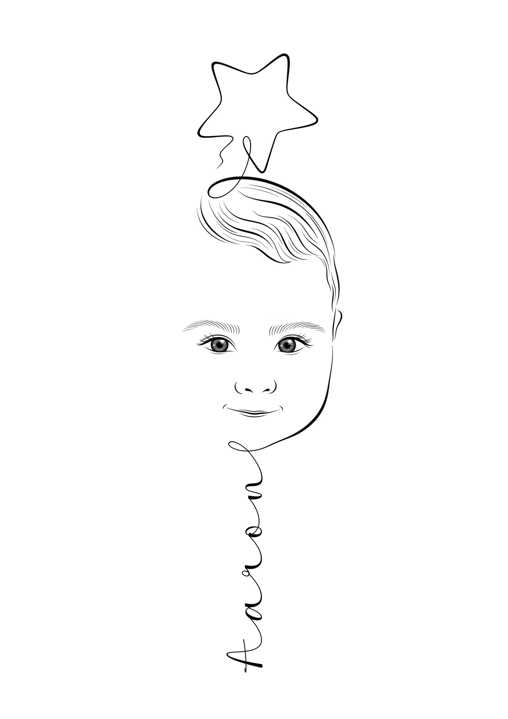 Illustration One Line Personnalisée – Version Numérique HD