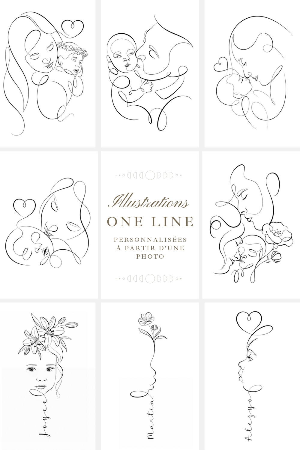 Illustration One Line Personnalisée – Version Numérique HD