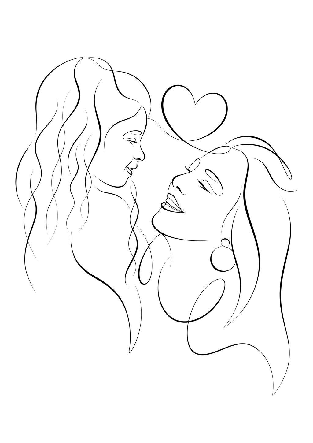 Illustration One Line Personnalisée – Version Numérique HD